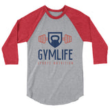 GYMLIFE 3/4 sleeve Baseball Tee